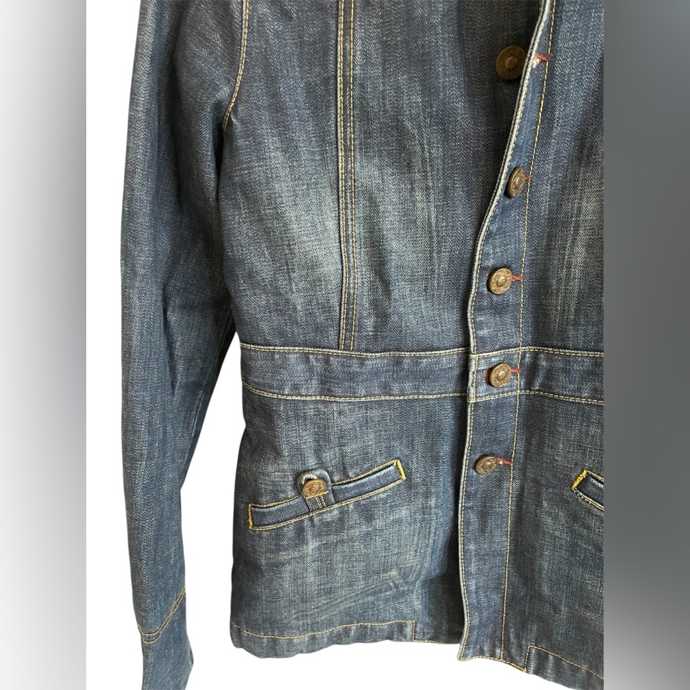 Y2K Earl Jeans Denim Utility Tailored Style Jacket - Picture 5 of 8
